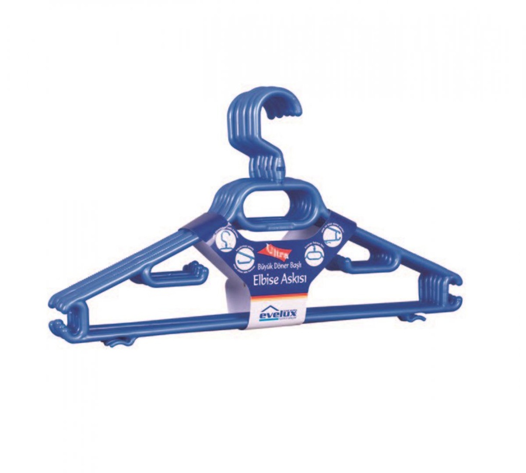CLOTHES HANGER LARGE WITH 360  SET 6 PIECES 
