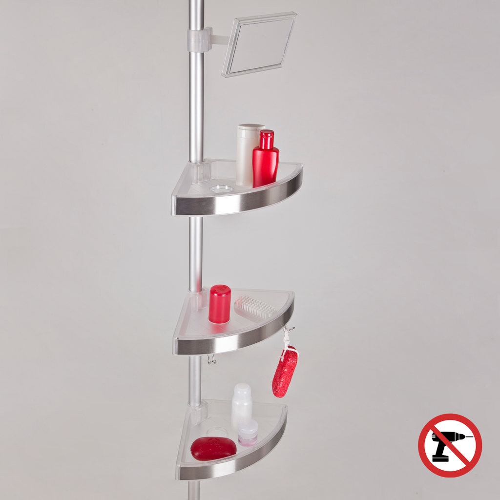 SHOWER CADDY, ALUMINUM TENSION POLE