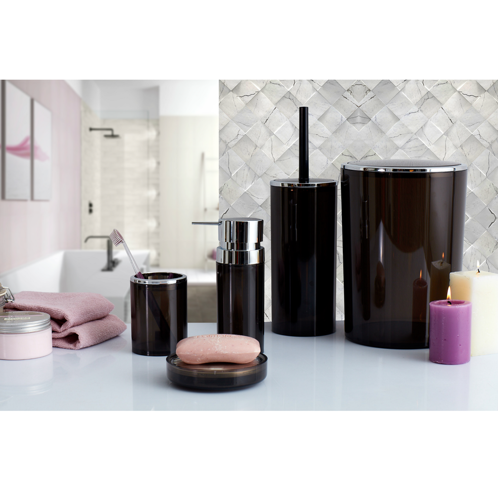 LENOX  BATHROOM SET / TRANS.BLACK