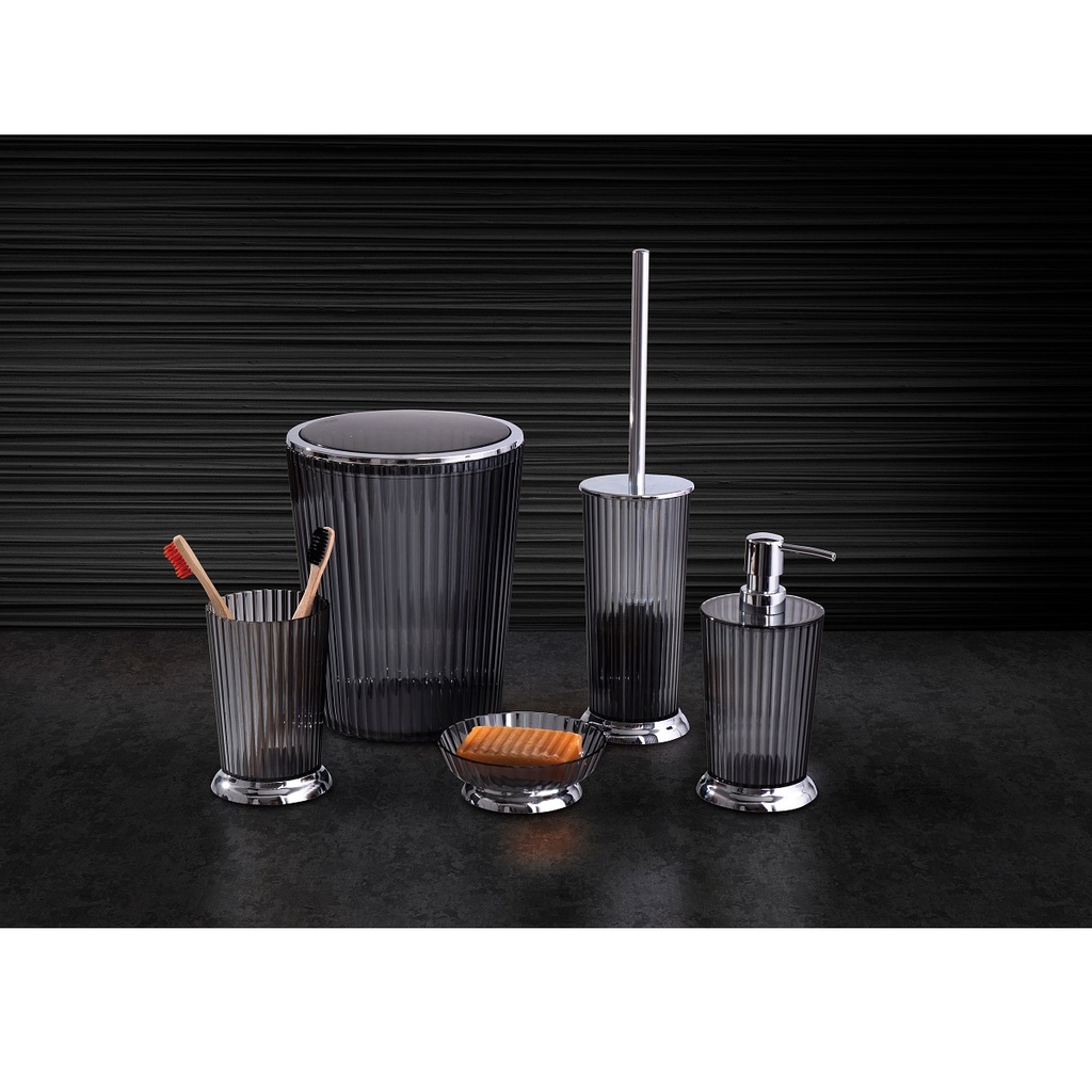 NELY BATHROOM SET- TRANSPARENT BLAC