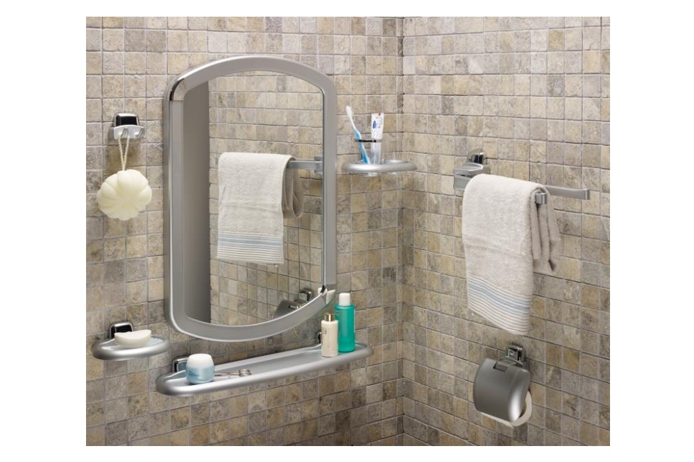 P. NOVA, 2401 BATH MIRROR SET, SILV