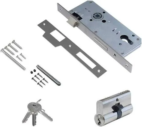 MORTISE 85/45 W 83MM BRASS CYLINDER W 3 BRASS KEYS GP GOLD