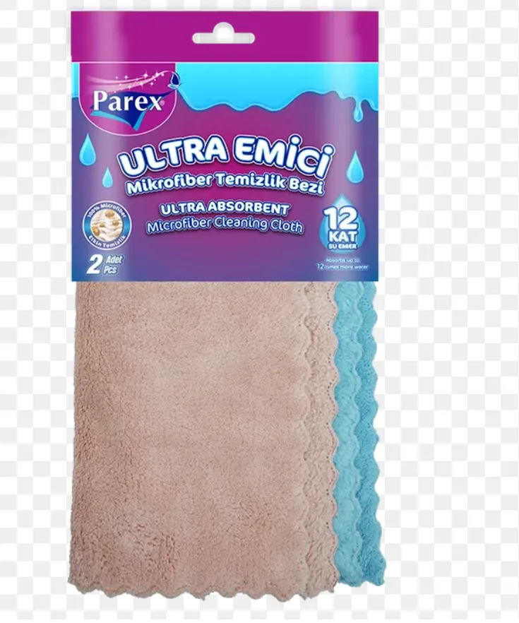 PAREX DELUXE MICROFIBER CLEANING CLOTH (2 PIECES) ( ULTRA ABSORBENT MICROFIBER CLOTH + DIRTH REMOVER CLOTH) (40cm x 35 cm) ( 33cm x 30cm)