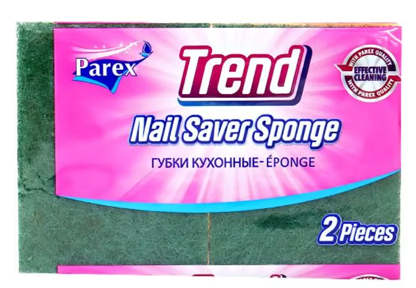 PAREX NEW WAWE NON-SCRATCH SPONGE NAIL SAVER 2 PIECES