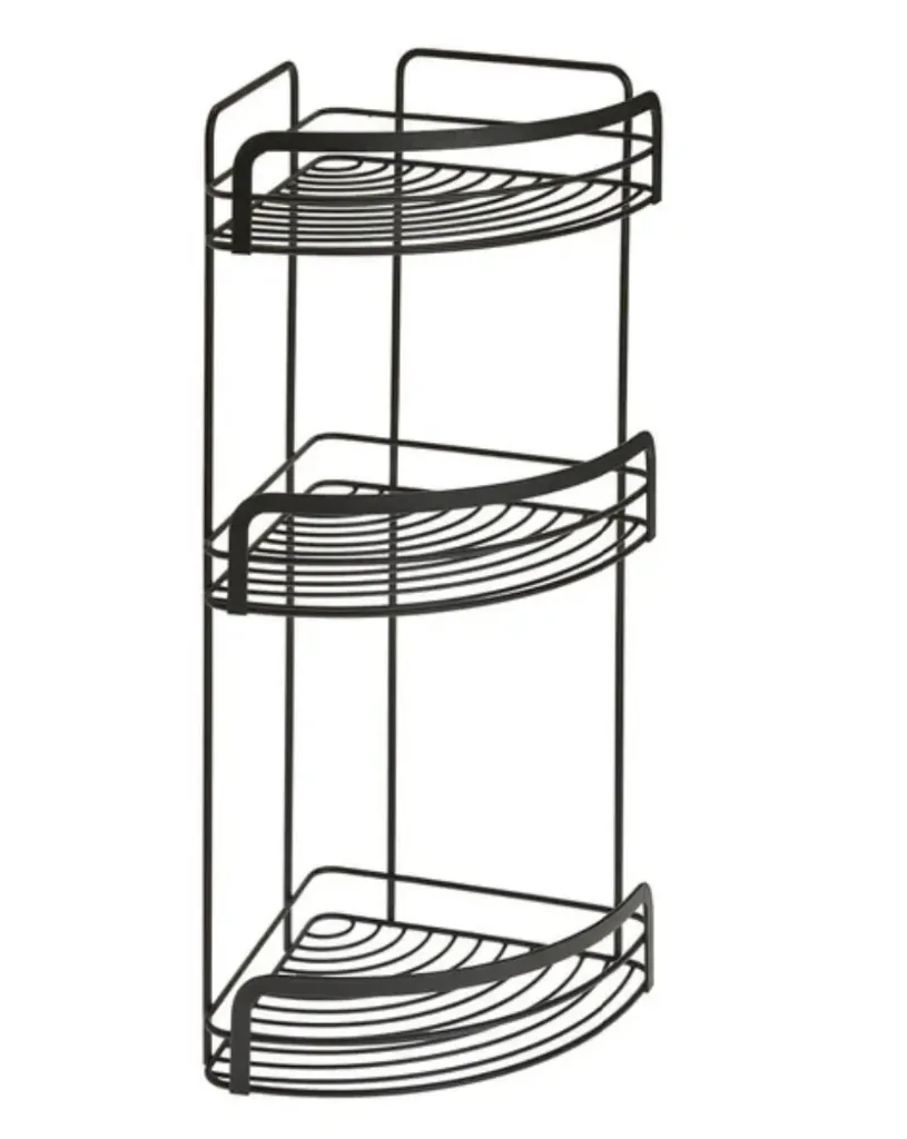 SHOWER TRIPLE CORNER CADDY BLACK