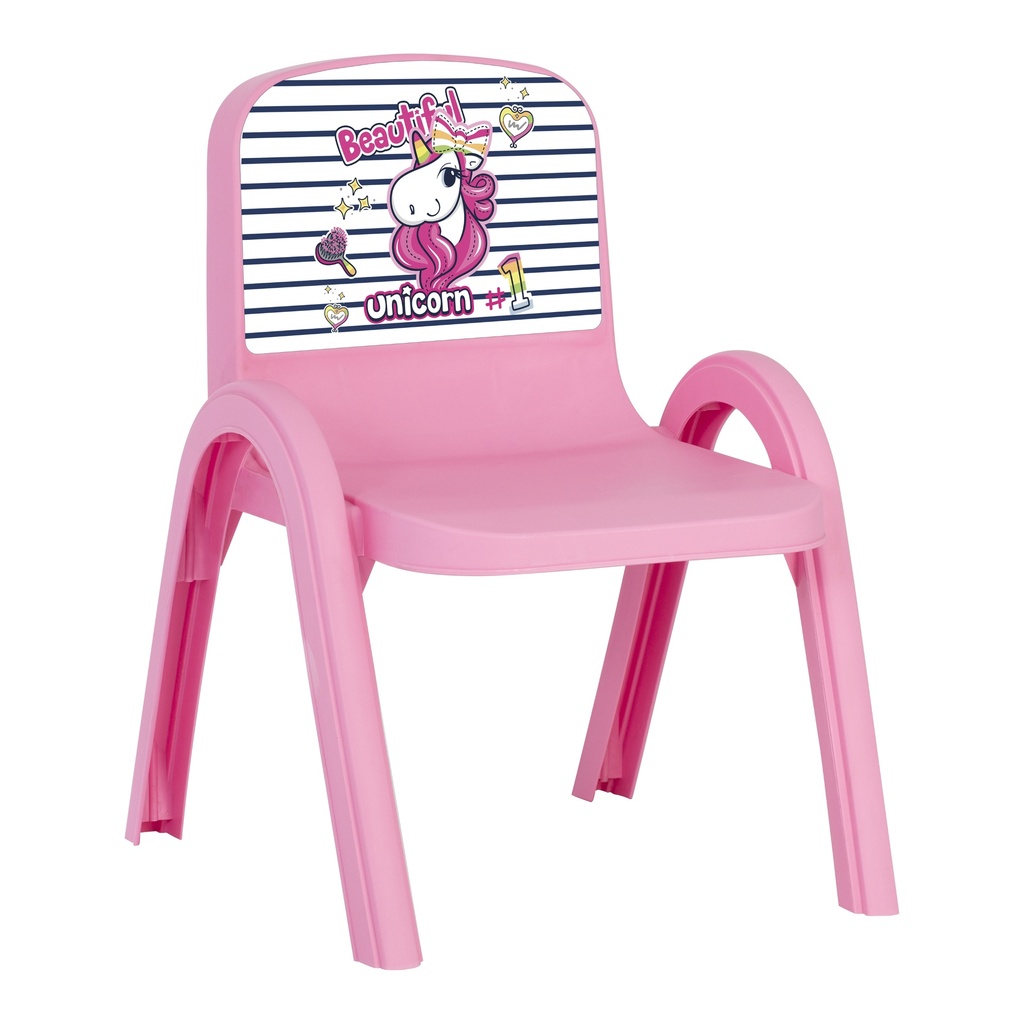 Decorated Kid's Chair-Pink Bear-PB