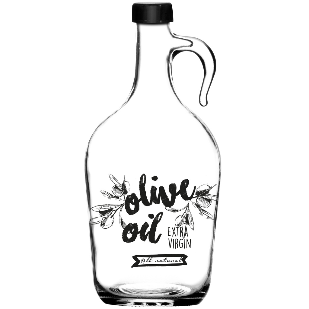 1,5 lt Decorated Oil Bottle-Black Olive Oil