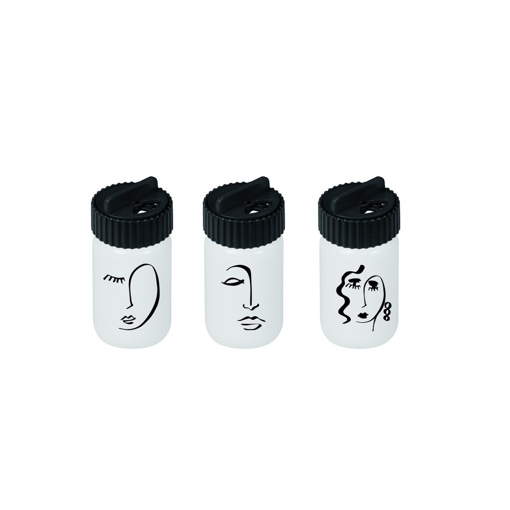 105 cc Decorated Salt-Pepper Shaker-Bright White-Portraits