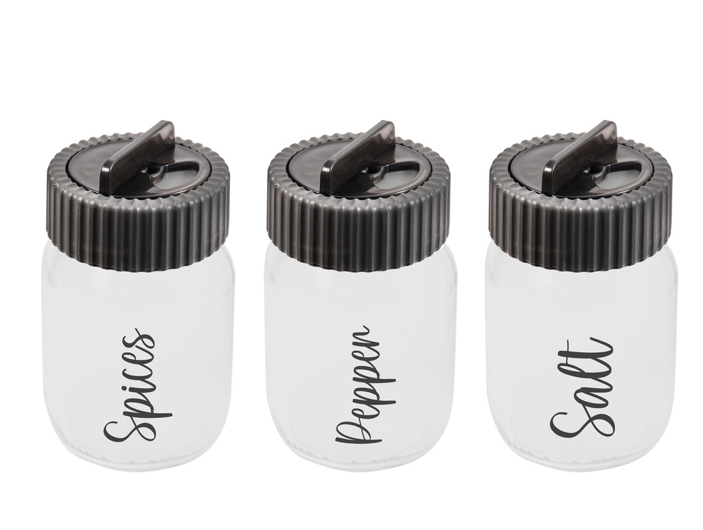 190 cc Decorated Spice Jar-Ice Colur-Salt-Pepper-Spice