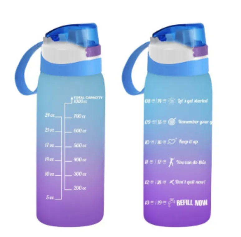 1 lt Double Coloured Water Bottle-PC-Blue