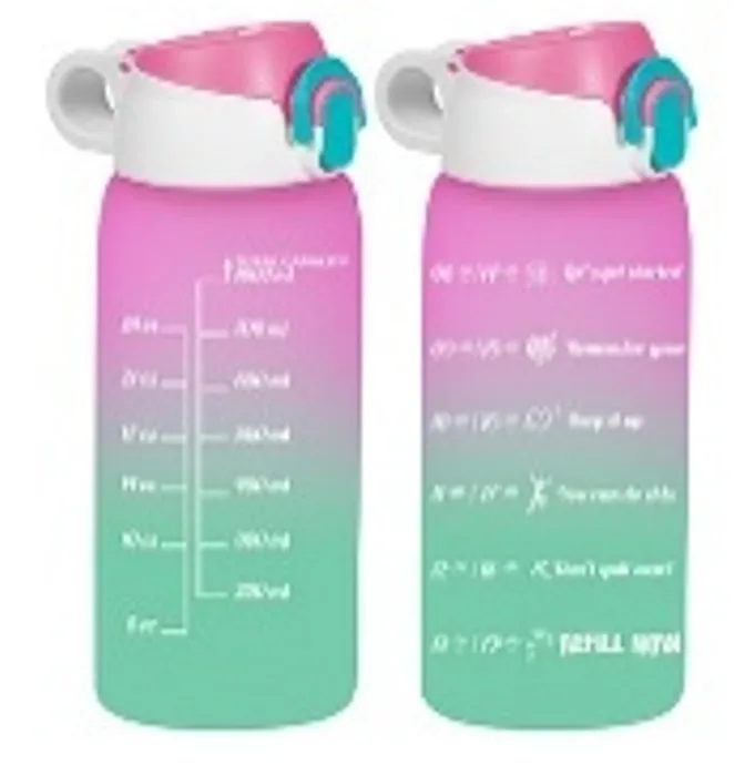 1 lt  Double Coloured Water Bottle-PC-Pink