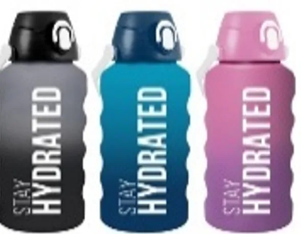 1,85 lt Double Coloured Decorated Water Bottle with Straw-PC-Stay Hydrated