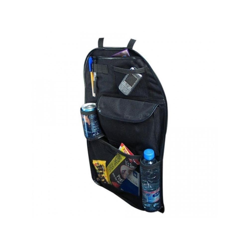 Back Seat Organizer Leather Black