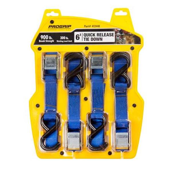 Pro Grip Polyester Cambuckle S Hooks 6 ft. Tie Down