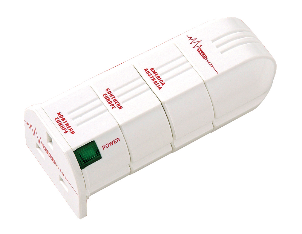 Travel Adapter Pack 1 British Outlet With Surge Protector 