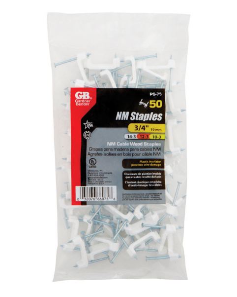 Staple Nm Plstc 3-4"Bg50