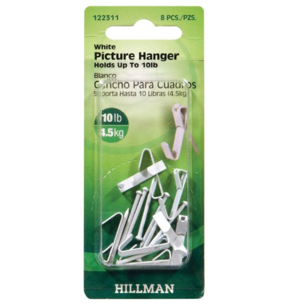 Hillman AnchorWire Steel-Plated Picture Hanger 10 lb. 8 pk