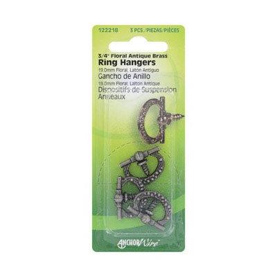 Hillman AnchorWire Antique Brass Brass Floral Ring Hanger 3 pk Cancel