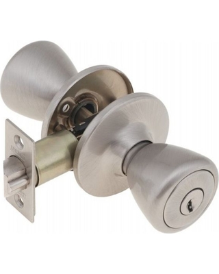 Doorlock Entry Tubular Tulip Knob Polished Br