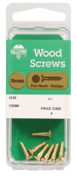 Hillman No. 4 x 3/4 in. L Phillips Wood Screws 10 pk