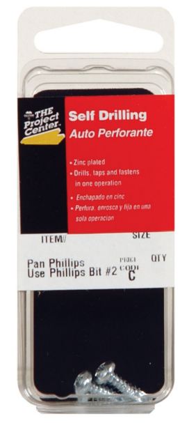 Hillman No. 10 x 3/4 in. L Phillips Pan Head Zinc-Plated Steel Sheet Metal Screws 4 pk