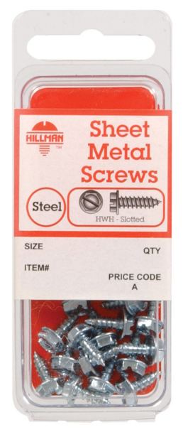 Scrw Sm Sl Hex 10X1" Cd8