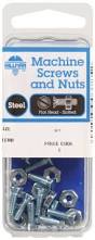 Hillman No. 8-32 x 1-1/2 in. L Slotted Round Head Zinc-Plated Steel Machine Screws 8 pk