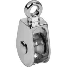Campbell Chain 3/4 in. Dia. Nickel Copper Ridge Eye Single Sheave Rigid Eye Pulley