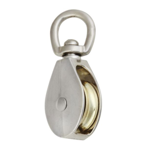 Campbell Chain 1-1/2 in. Dia. Nickel Copper Swivel Eye Swivel Single Eye Pulley