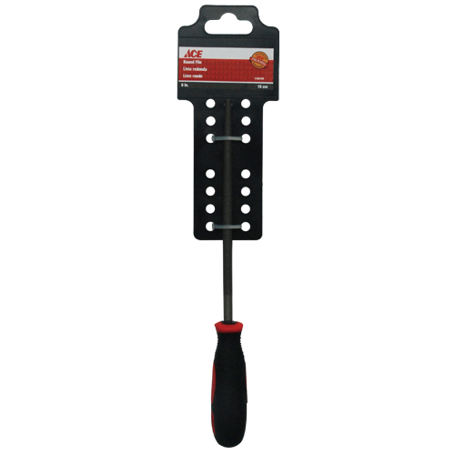 Smooth Single Cut Round File 6In (15Cm) Tpr Grip Ace