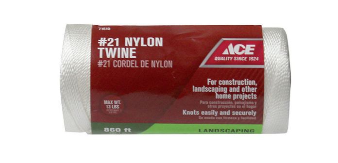 Twine Multi Purpose Twisted Nylon #21, X 252M (860Ft) Heavy Load White Ace.