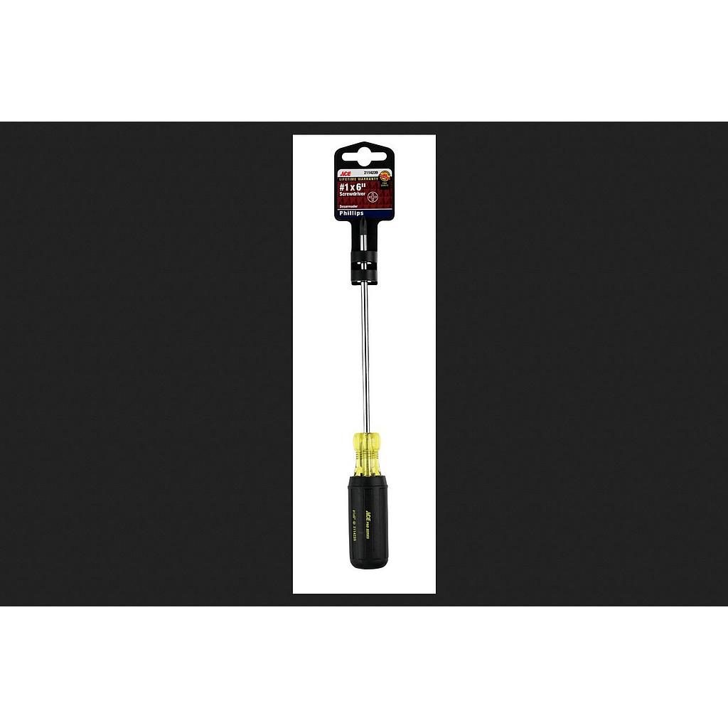 Phillips Screwdriver #0 X 6In (#0 X 15Cm) Cushion Grip Handle Ace