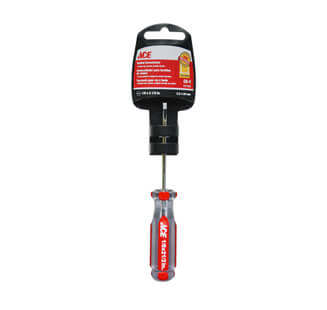 Slotted Cabinet Screwdriver 1-8In X 2 1-2In, (3Mm X 63Mm) Acetate Handle Ace
