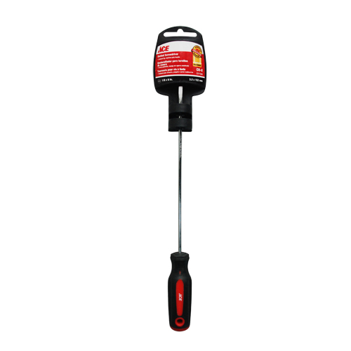 Slotted Cabinet Screwdriver 1-8In X 6In (3Mm X 15Cm) Cushion Grip Handle Ace Cancel