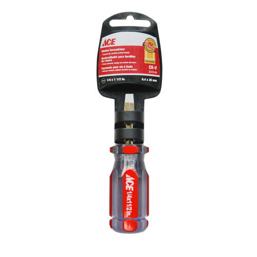 Slotted Taper Screwdriver 1-4In X 1 1-2In (5Mm X 38Mm) Acetate Handle Ace.
