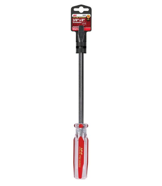Slotted Taper Screwdriver 3-8In X 8In, (9Mm X 20Cm) Acetate Handle Ace.