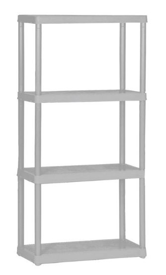 Shelf Plastic 4 Solid Wh.