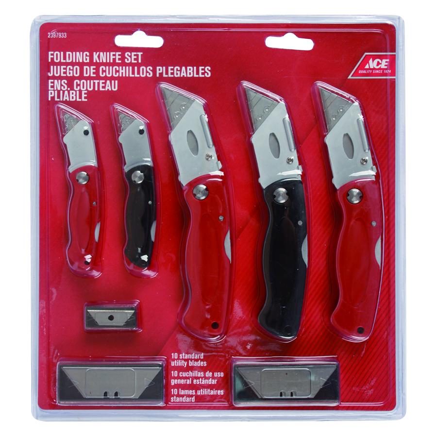 5 Piece Folding Knife Set Ace