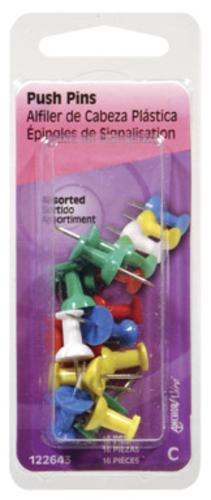 Pin Push Asst 16Pk