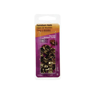 Hillman No. 9 Antique Brass Brass Double Point Tacks, 25 pk