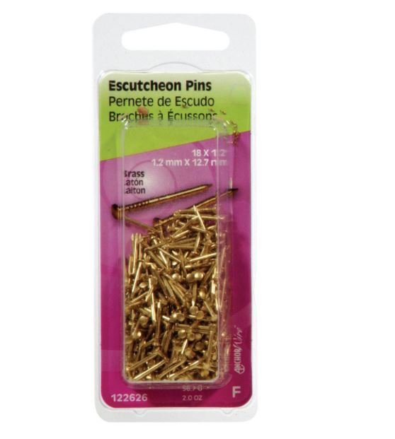 Hillman 16 Ga. x 3/4 in. L Brass Escutcheon Pins 1 pk 2 oz.