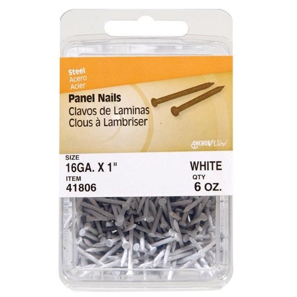 Hillman 1 in. Panel Steel Nail Flat