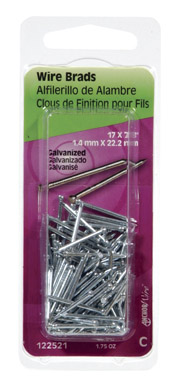 Hillman 17 Ga. x 7/8 in. L Galvanized Steel Brad Nails 1 pk 1.75 oz.