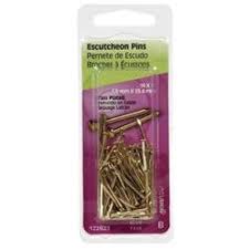 Hillman 16 Ga. x 1 in. L Brass-Plated Steel Escutcheon Pins 1 pk 1.5 oz.