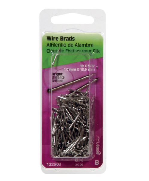 Hillman 19 Ga. x 5/8 in. L Bright Steel Brad Nails 1 pk 2 oz.