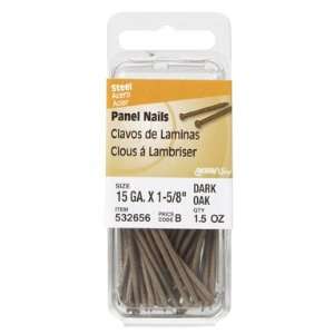 Hillman 1 in. Panel Dark Oak Steel Nail Large