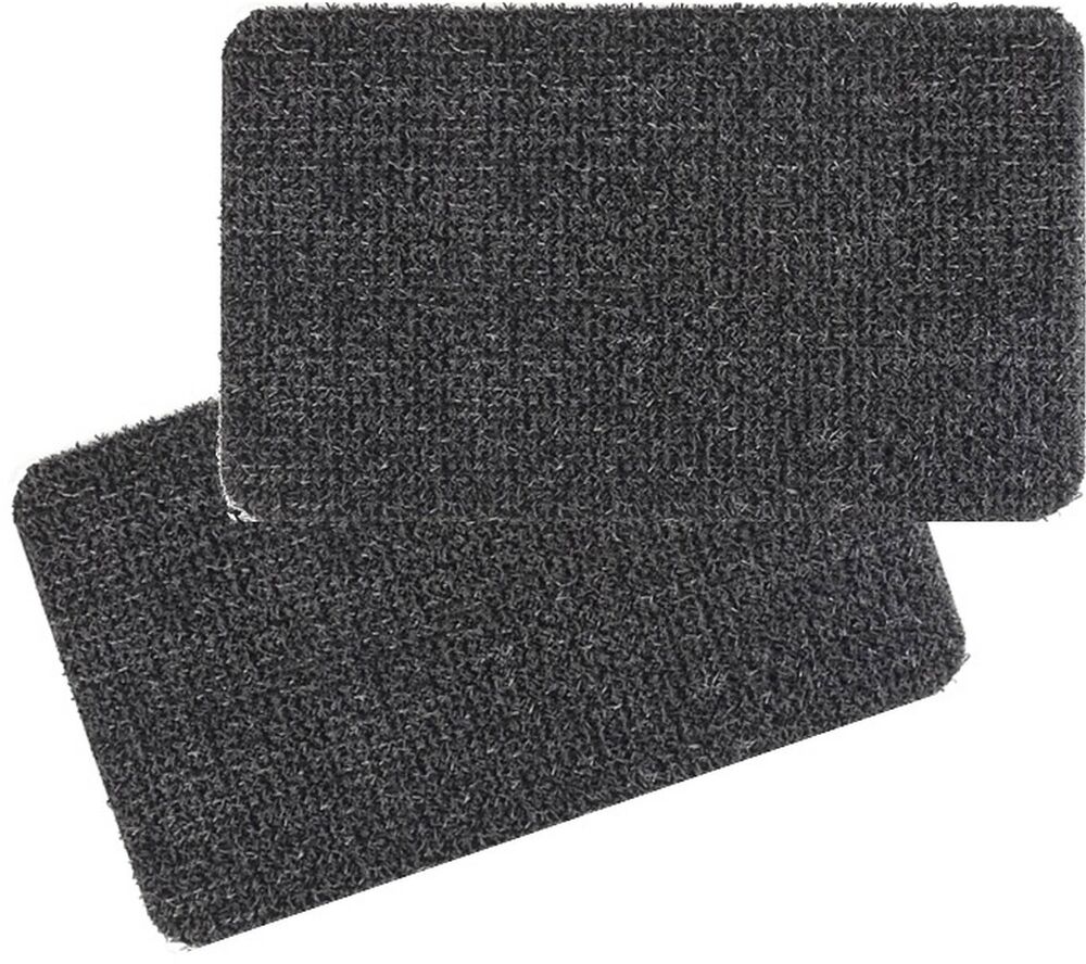 GrassWorx Gray Polyethylene Nonslip Door Mat 30 in. L x 18 in. W.