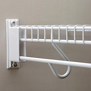 Rubbermaid 4.25 in. H x 1.125 in. W x 1.87 in. L Metal Free Slide Fast Set Wall/End Bracket 1 pk