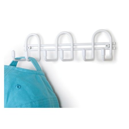 Mini Utility Rack 6 Hook Wall Mount White Ste