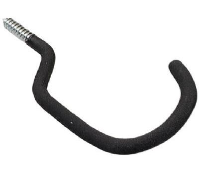 Crawford 8.5 in. L Vinyl Coated Black Steel Medium Super Bicycle Hook 75 lb. capacity 1 pk